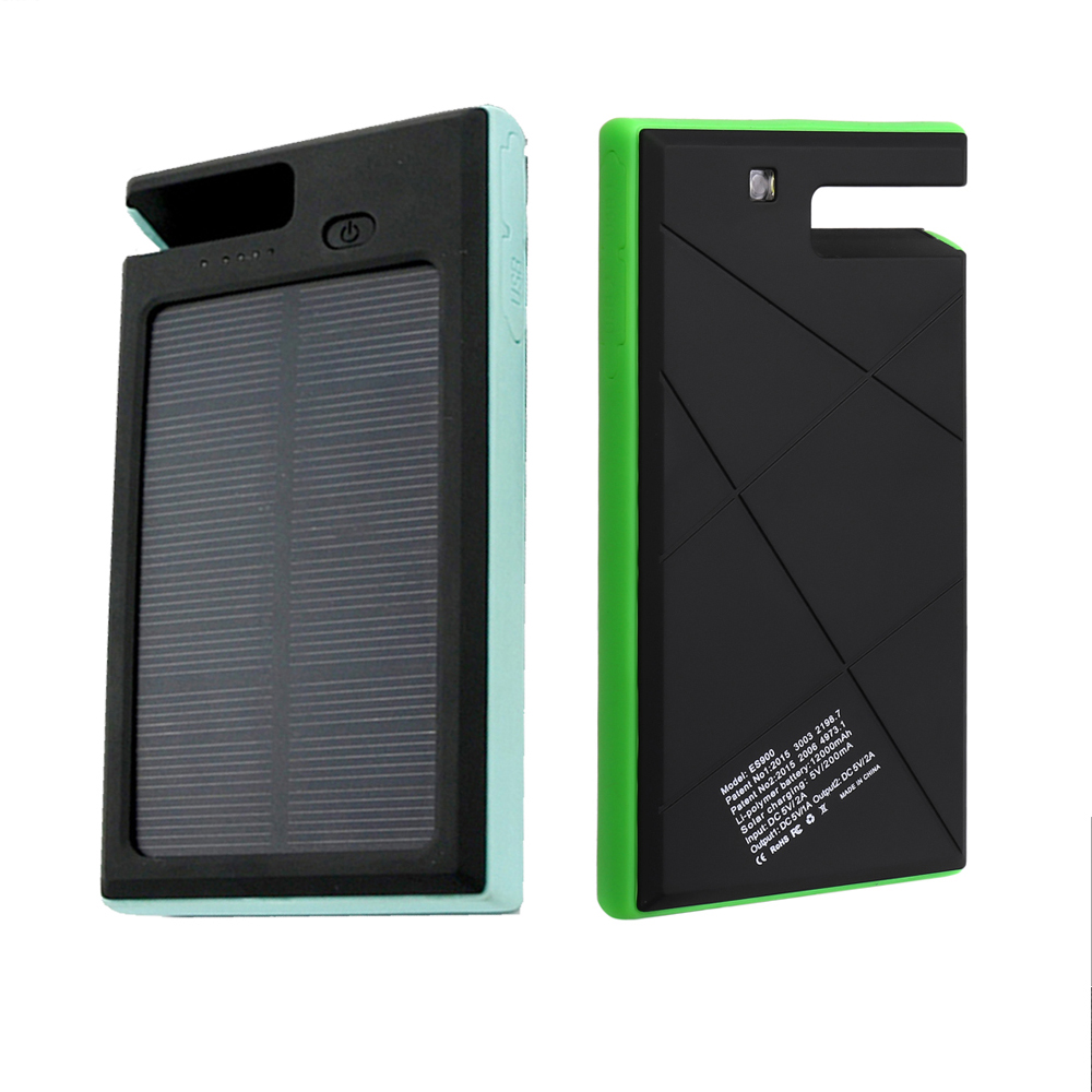 ES900 大容量充电宝黑色支架手机移动电源太阳能