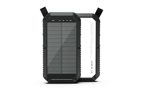 ES981意向互动8000毫安时大容量聚合物移动电源21颗LED露营灯手机太阳能充电宝